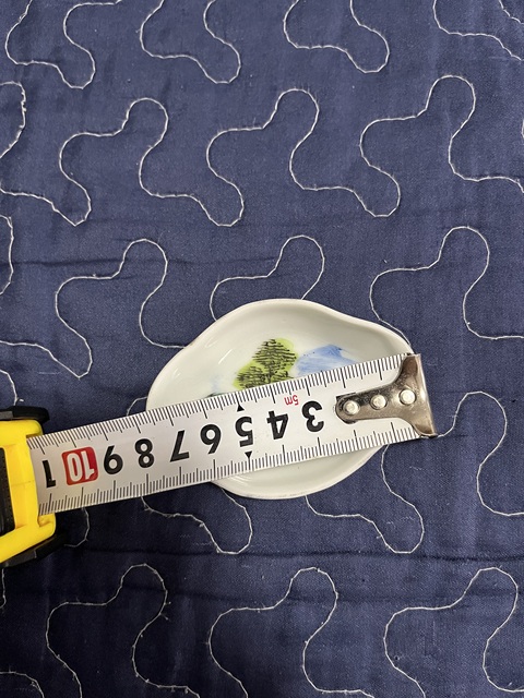 古玩陶瓷民國山水紋匙碟拍賣，當前價格280元