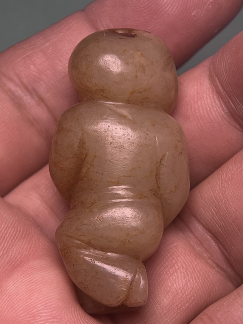 古玩玉器宋代白玉滿紅沁童子拍賣，當前價格46800元