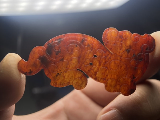 古玩玉器漢代白玉滿紅沁玉虎拍賣，當前價格38600元