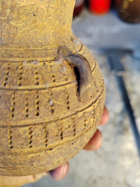 古玩陶瓷東周點紋雙系罐拍賣,當前價格1999元