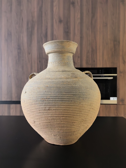 古玩陶瓷漢代釉陶弦紋雙系罐拍賣,當前價格888元