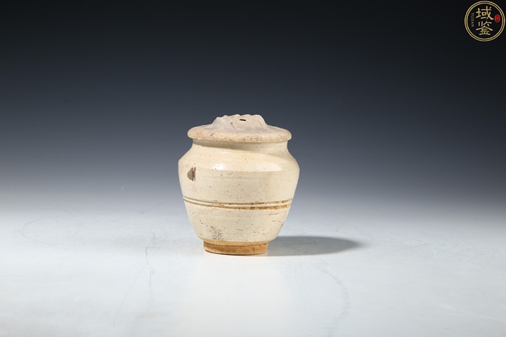 古玩陶瓷元末明初.青白釉弦紋蓋罐(帶保真卡)拍賣，當前價格2600元