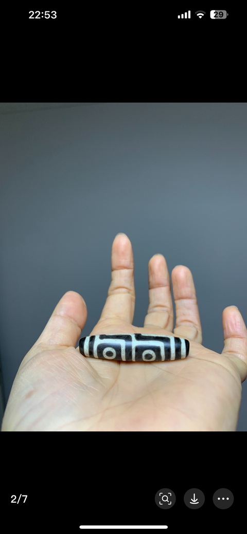 古玩玉器清代老料器天珠拍賣(mài),當(dāng)前價(jià)格999元