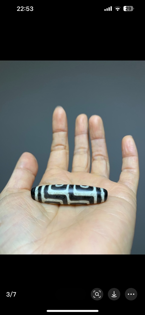 古玩玉器清代老料器天珠拍賣(mài),當(dāng)前價(jià)格999元