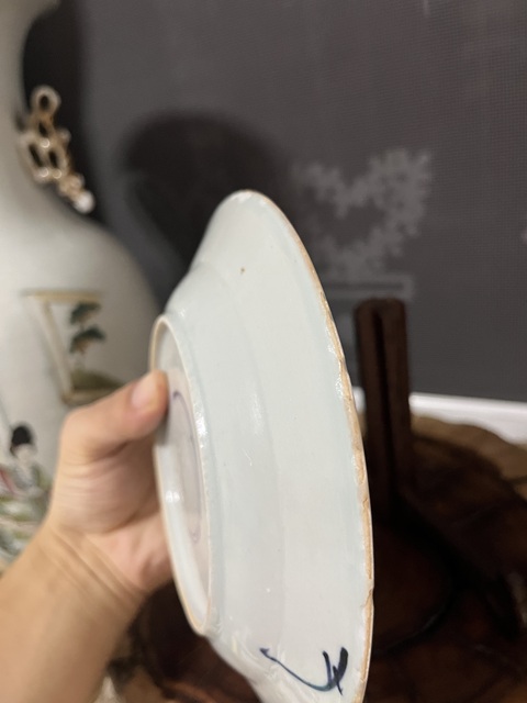 古玩陶瓷康熙青花螭龍盤拍賣,當前價格599元