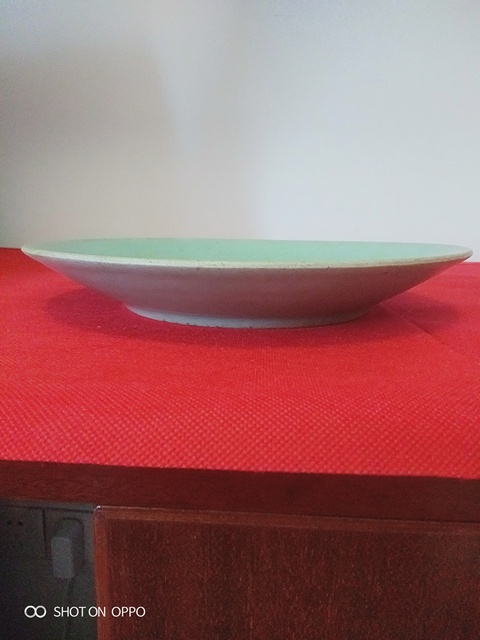 古玩陶瓷豆青釉盤拍賣,當(dāng)前價(jià)格985元