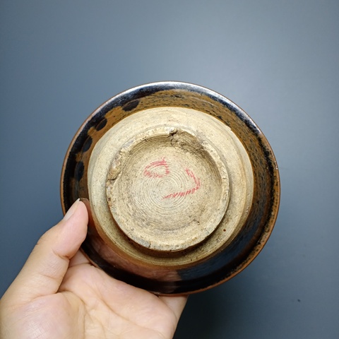 古玩陶瓷清代,蟮魚釉茶盞388拍賣,當前價格388元
