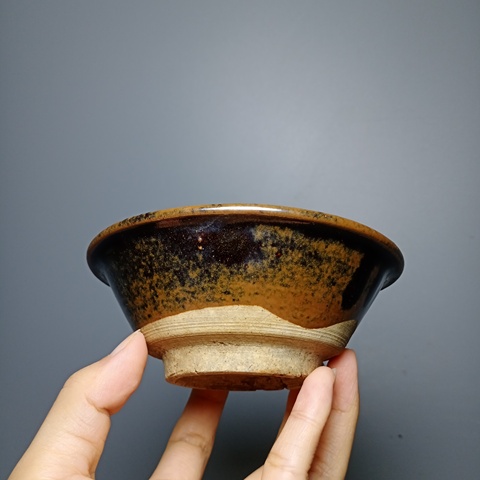 古玩陶瓷清代,蟮魚釉茶盞388拍賣,當前價格388元