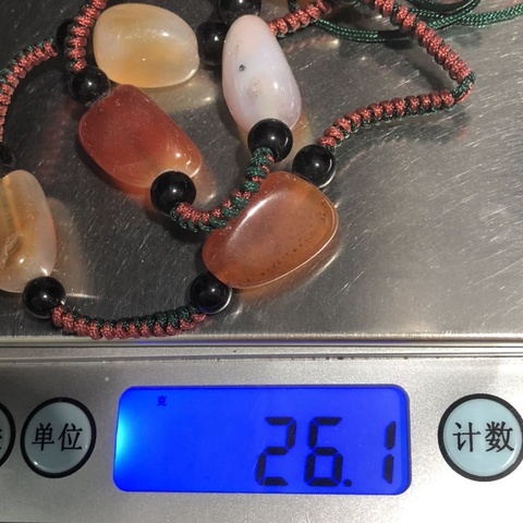 古玩玉器天然瑪瑙項鏈拍賣,當前價格298元