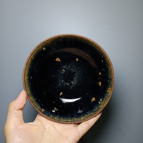 古玩陶瓷金代，黑釉盞拍賣，當(dāng)前價(jià)格1500元