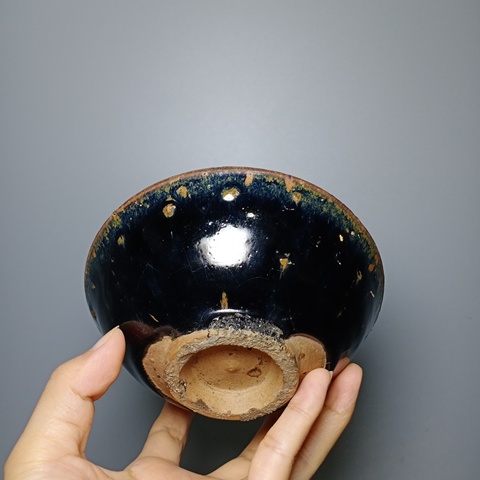 古玩陶瓷金代，黑釉盞拍賣，當(dāng)前價(jià)格1500元
