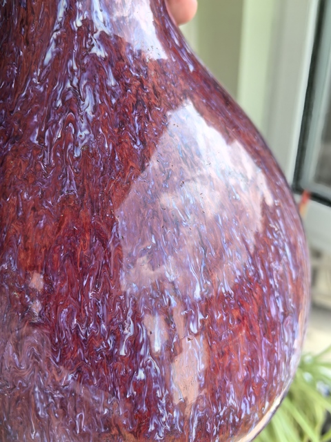 古玩陶瓷清乾隆鈞紅釉窯變膽瓶拍賣,當前價格13000元