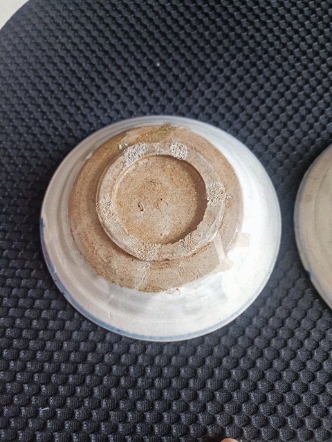 古玩陶瓷明末清初磁州窯青花盤拍賣，當前價格50元