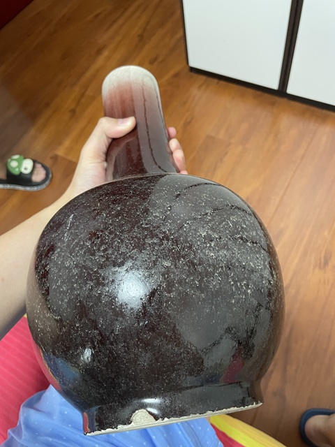 古玩陶瓷郎紅釉天球瓶拍賣，當(dāng)前價格9000元
