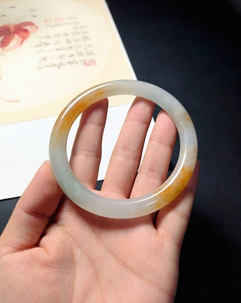 古玩玉器清代冰紅老翡翠手鐲拍賣，當前價格13000元