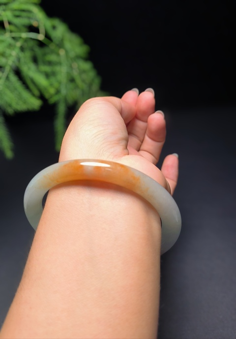 古玩玉器清代冰紅老翡翠手鐲拍賣，當前價格13000元