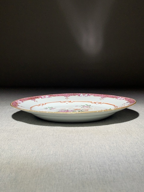 古玩陶瓷廣琺瑯花卉紋盤真品鑒賞圖