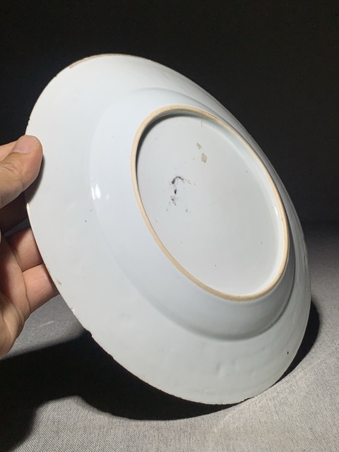 古玩陶瓷廣琺瑯花卉紋盤真品鑒賞圖