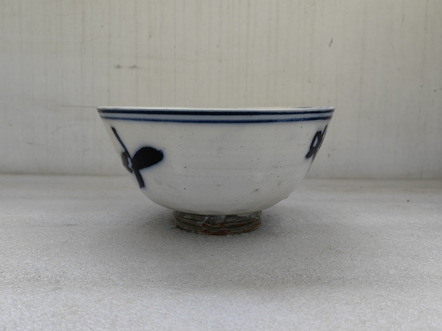 古玩陶瓷青花花卉紋茶碗拍賣，當前價格450元