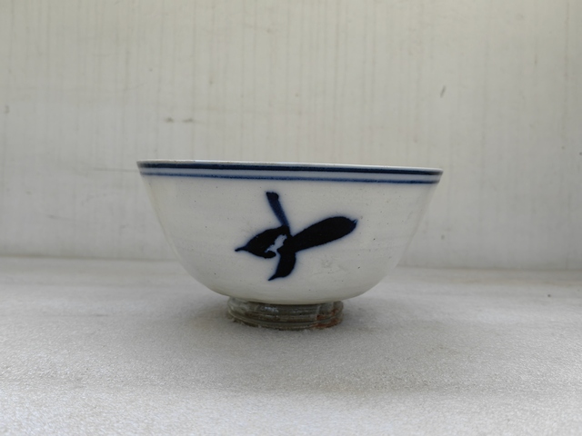 古玩陶瓷青花花卉紋茶碗拍賣，當前價格450元