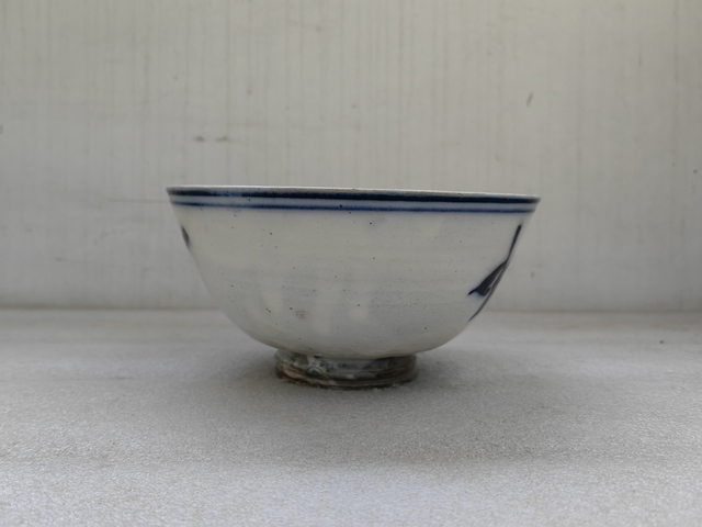 古玩陶瓷青花花卉紋茶碗拍賣，當前價格450元