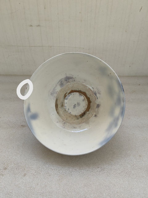 古玩陶瓷青花花卉紋茶碗拍賣，當前價格450元