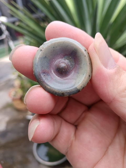 古玩陶瓷館藏級鈞窯青釉紫斑蓋拍賣,當前價格980元