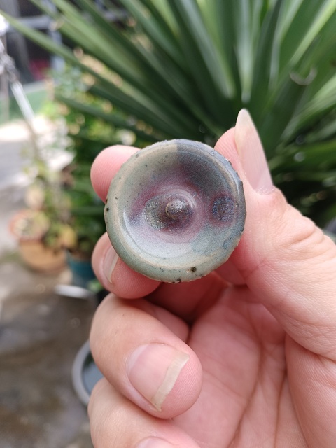 古玩陶瓷館藏級鈞窯青釉紫斑蓋拍賣,當前價格980元