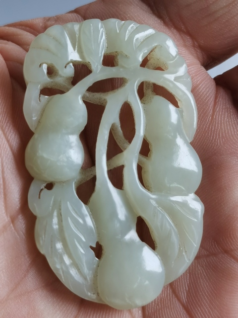 古玩玉器和田玉葫蘆型玉佩拍賣，當前價格488元