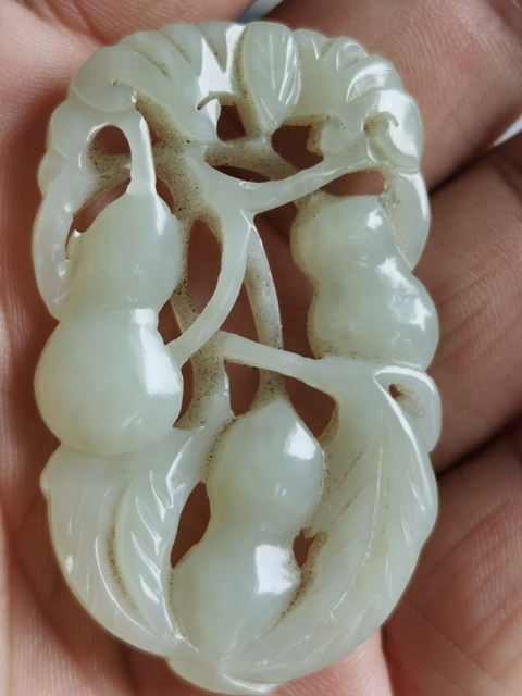 古玩玉器和田玉葫蘆型玉佩拍賣，當前價格488元