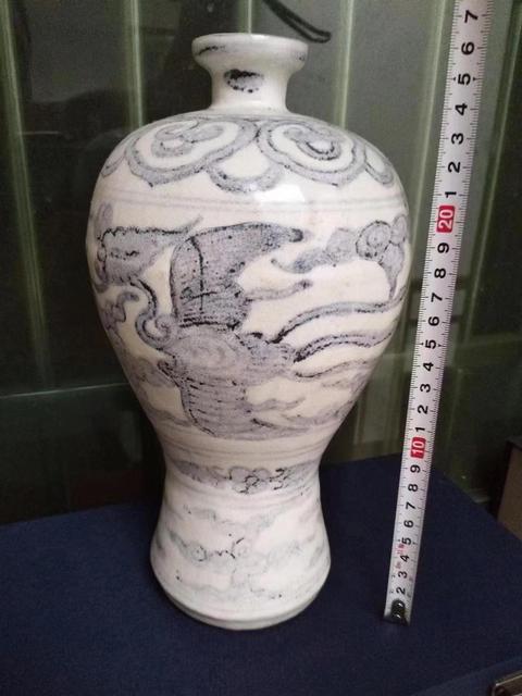 古玩陶瓷明正德青花鳳紋梅瓶拍賣,當(dāng)前價格38000元