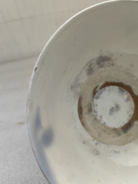 古玩陶瓷青花花卉紋茶碗拍賣，當前價格450元