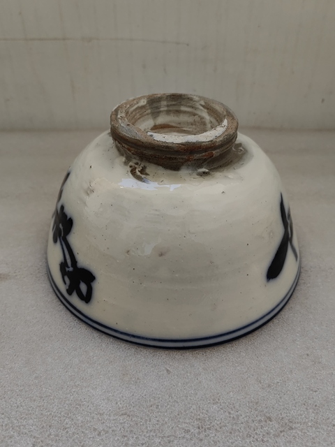 古玩陶瓷青花花卉紋茶碗拍賣，當前價格450元