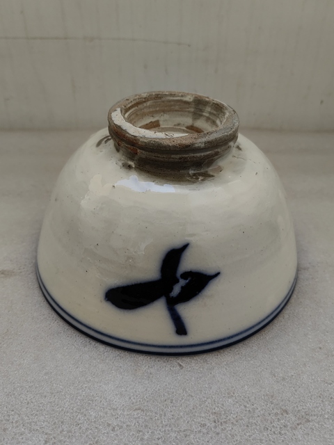 古玩陶瓷青花花卉紋茶碗拍賣，當前價格450元