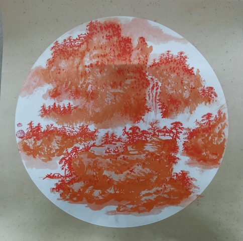古玩字畫彭城八老之一徐州著名山水畫家張榮基山水拍賣,當前價格499元