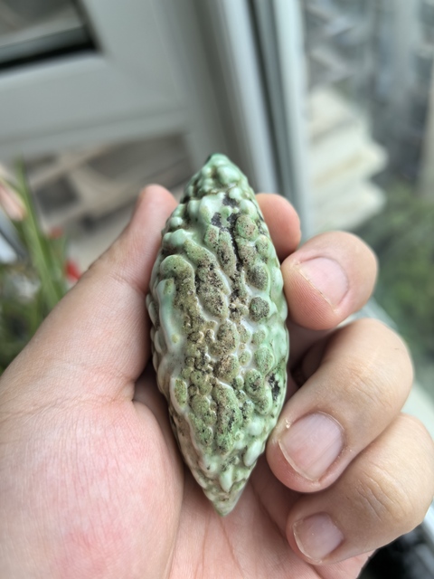 古玩陶瓷晚清同治綠釉癩瓜擺件拍賣(mài),當(dāng)前價(jià)格580元