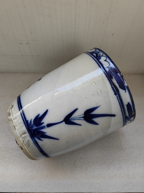 古玩陶瓷青花花卉紋畫缸拍賣，當前價格1500元