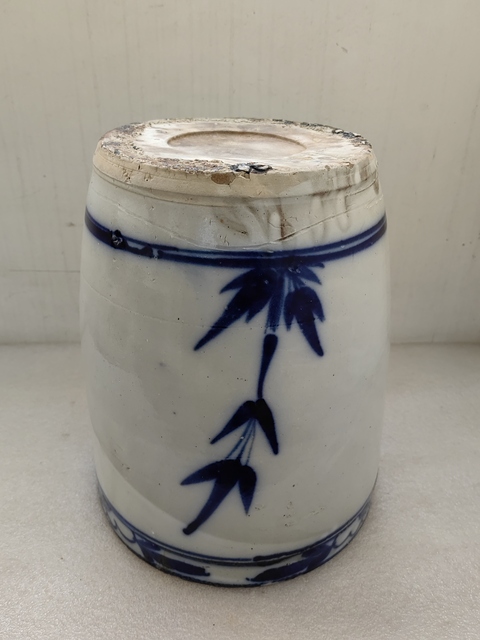 古玩陶瓷青花花卉紋畫缸拍賣，當前價格1500元
