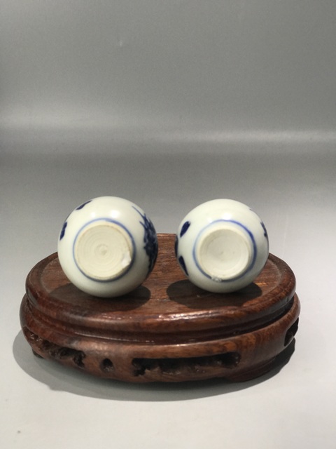 古玩陶瓷(精品文房擺件)清康熙·花卉紋青花葫蘆瓶一對拍賣,當前價格1782元