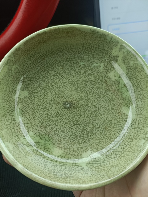 古玩陶瓷晚清綠哥釉洗拍賣,當前價格3888元