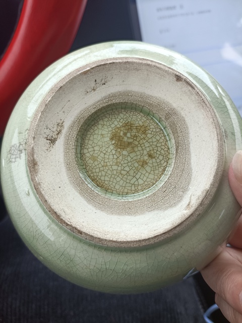 古玩陶瓷晚清綠哥釉洗拍賣,當前價格3888元