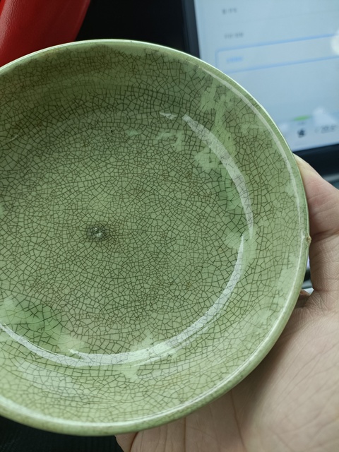 古玩陶瓷晚清綠哥釉洗拍賣,當前價格3888元