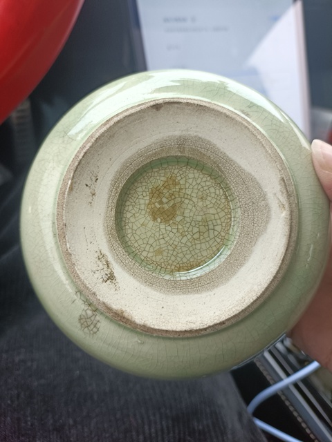 古玩陶瓷晚清綠哥釉洗拍賣,當前價格3888元
