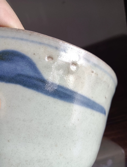 古玩陶瓷明末清初青花山水人物紋蓋缸拍賣,當前價格588元