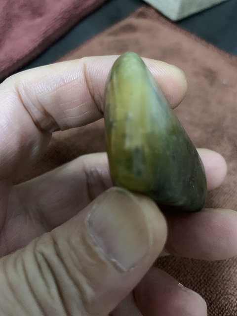 古玩雜項壽山溪蛋田  綠田黃石拍賣，當前價格9999元