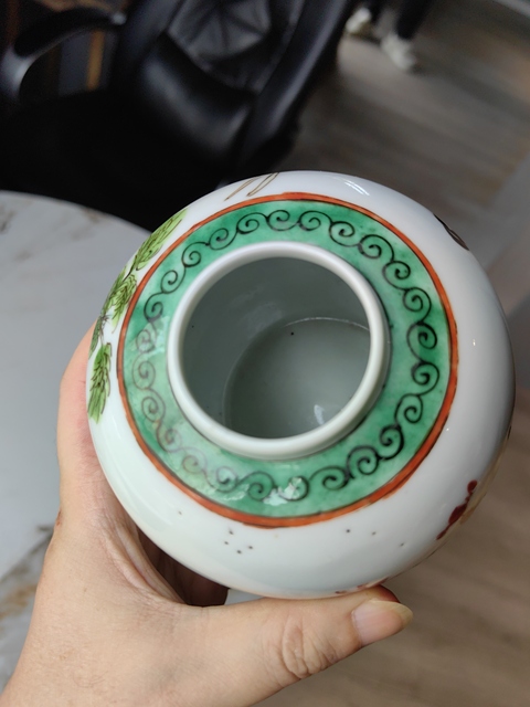 古玩陶瓷五彩三娘教子故事紋茶葉罐拍賣,當前價格1280元