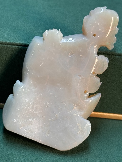 古玩玉器“歐泊”雕“魚躍龍門”擺件拍賣，當前價格15000元