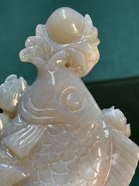 古玩玉器“歐泊”雕“魚躍龍門”擺件拍賣，當前價格15000元