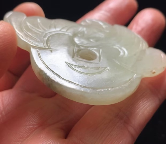 古玩玉器明清和田玉福到眼前佩拍賣,當前價格2500元
