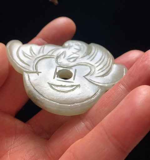 古玩玉器明清和田玉福到眼前佩拍賣,當前價格2500元